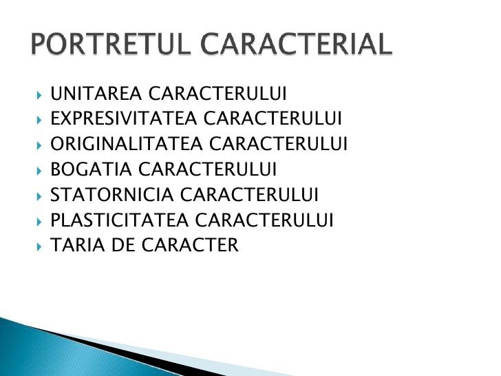 Caracteristici principale