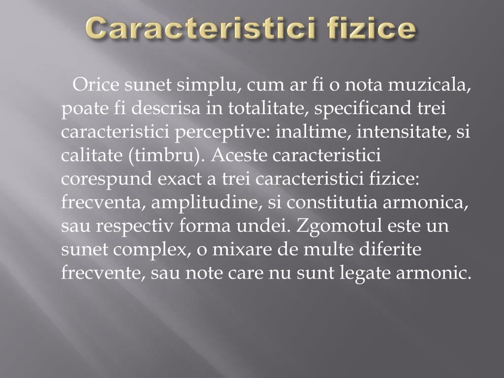 Caracteristici principale