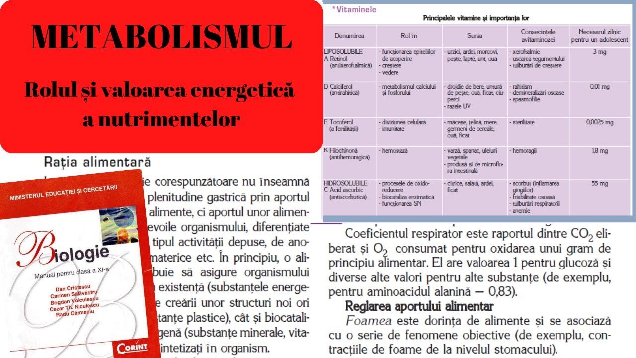 Clasificarea alimentelor în funcție de tipul blocării metabolice