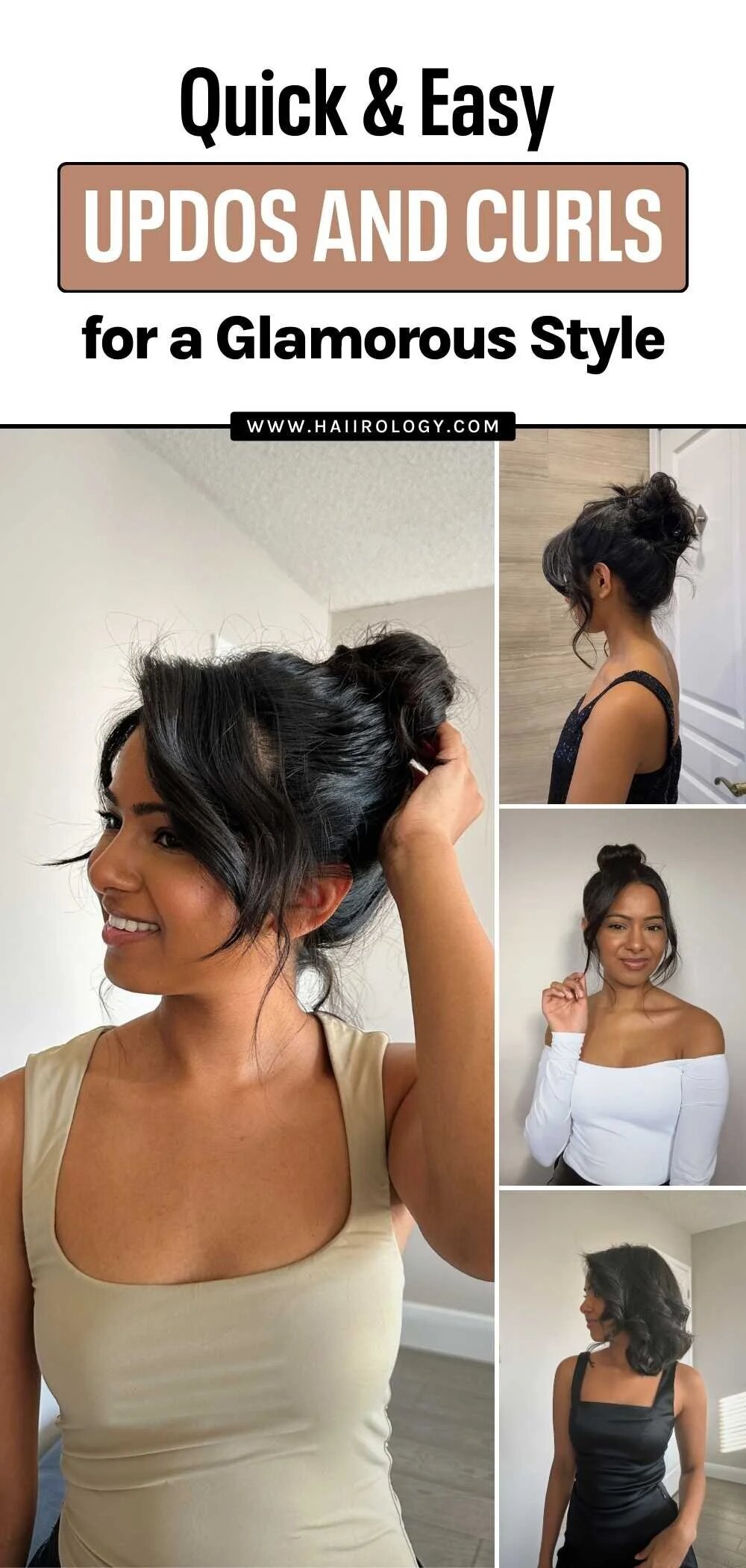 Coc glam updo - pas cu pas