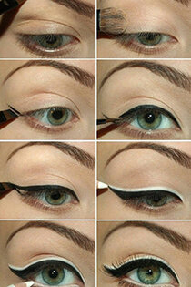 Combinații cu rimel și eyeliner negru