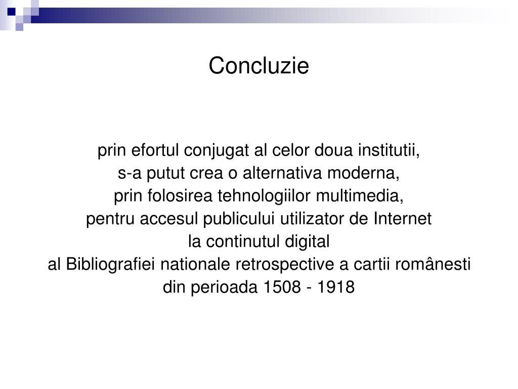 Concluzie