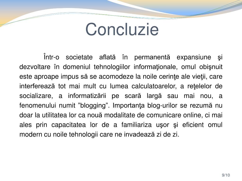 Concluzie
