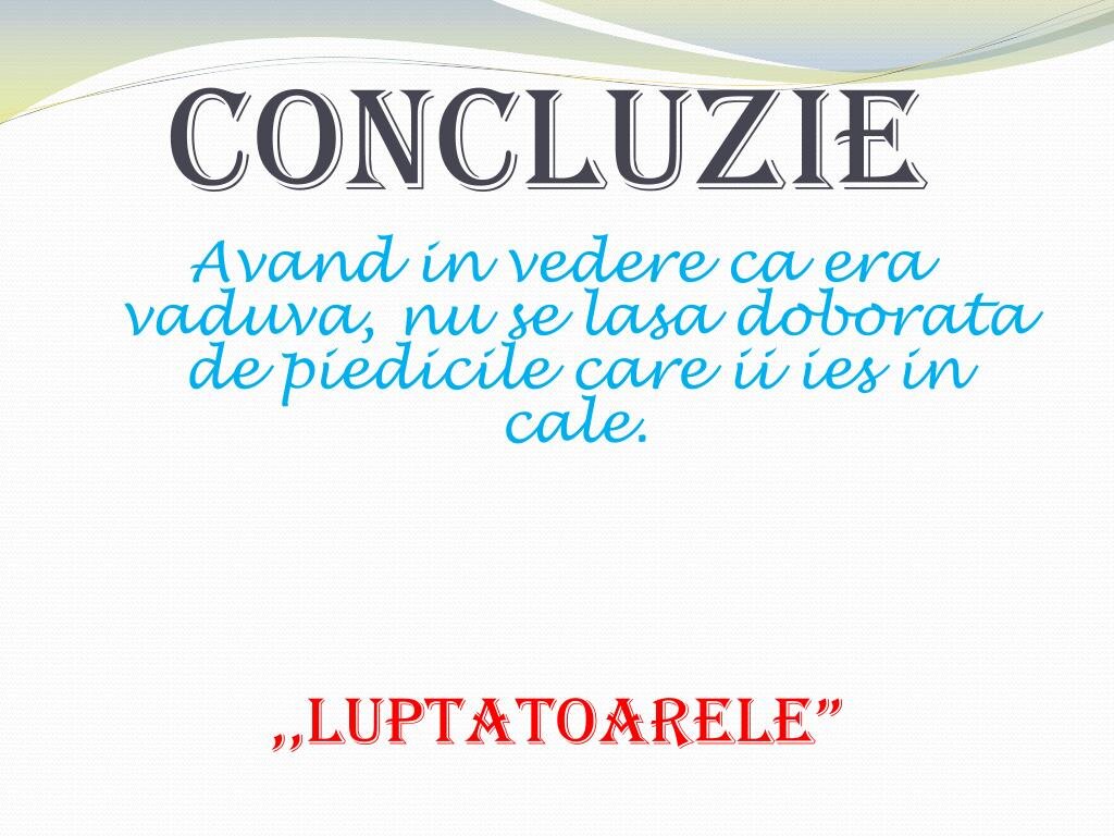 Concluzie