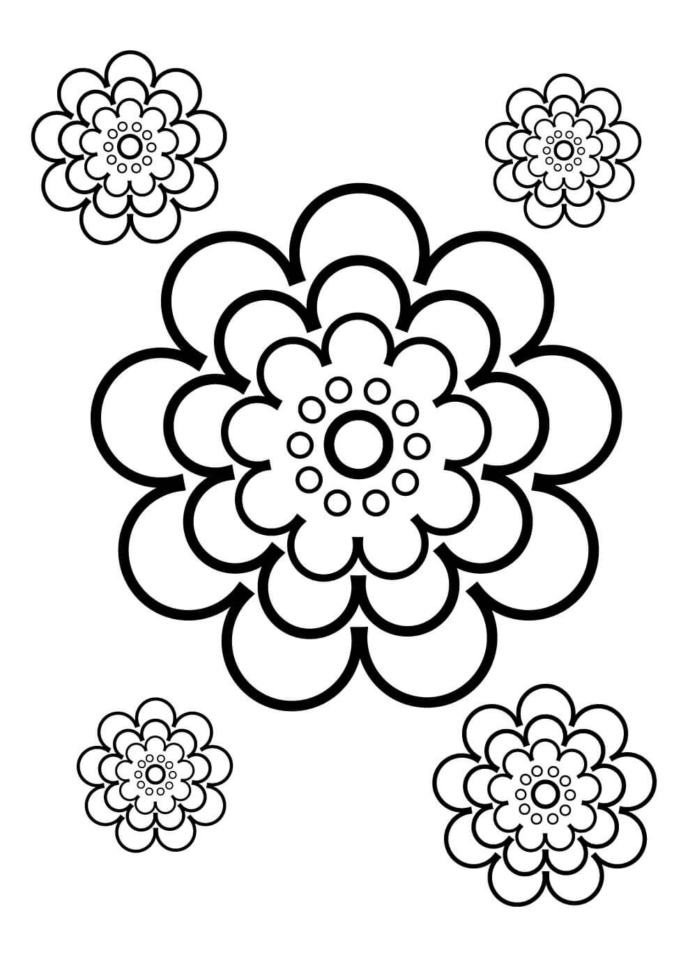 Desene cu lună, stele, flori