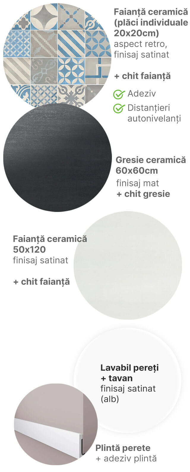Diverse nuanțe și finisaje