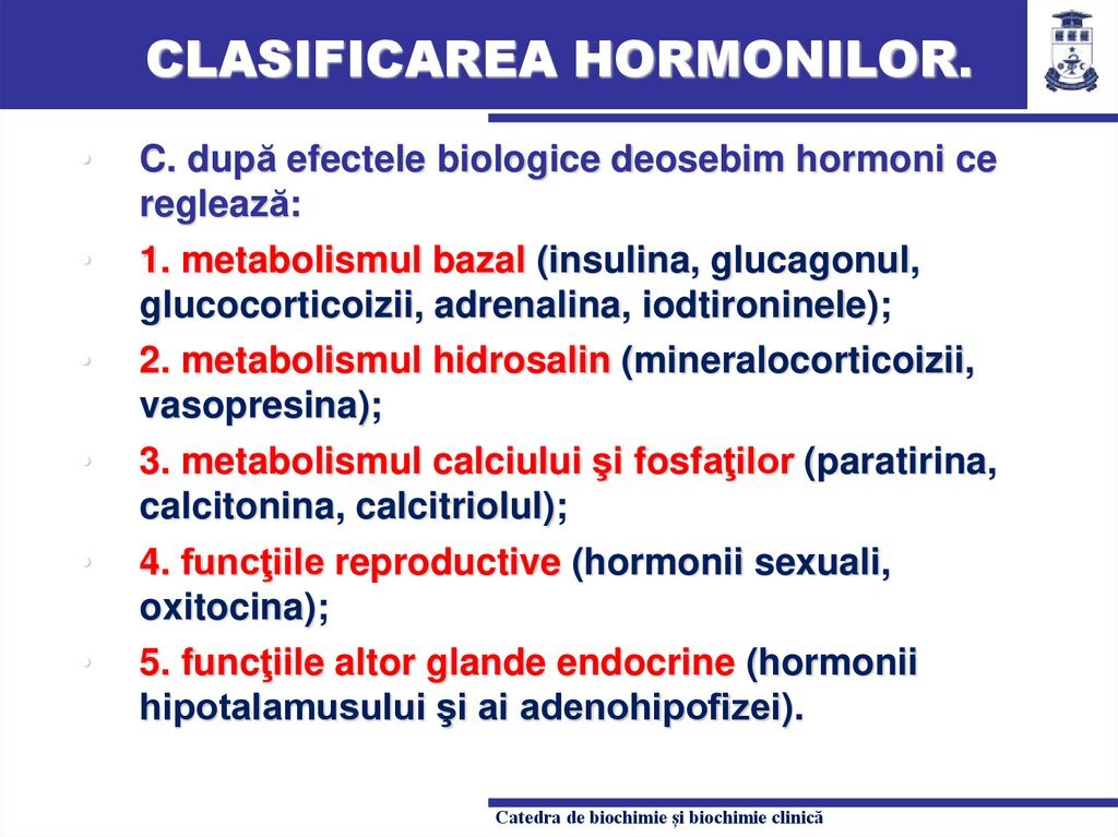 Influența factorilor hormonali