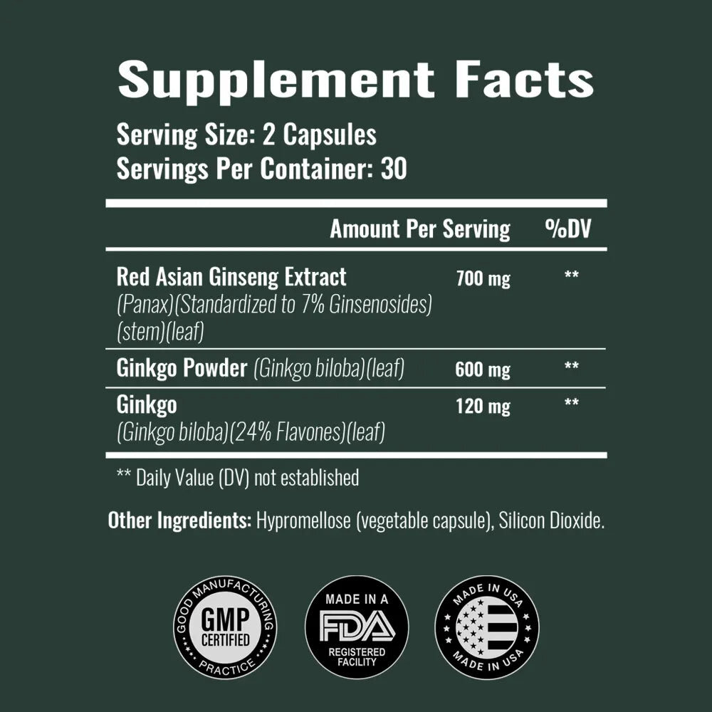 Ingrediente active: Ginkgo, vitamina K, cofeină