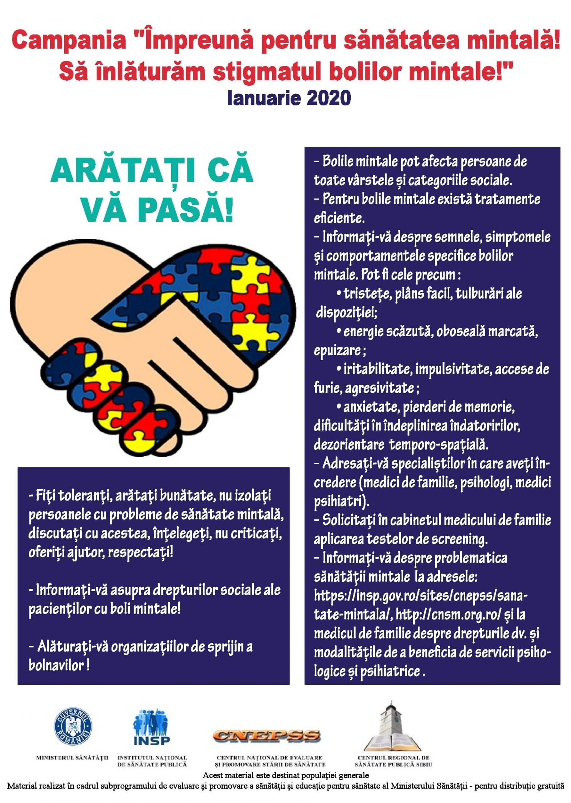 Inițiativă solidară pentru sănătatea mintală