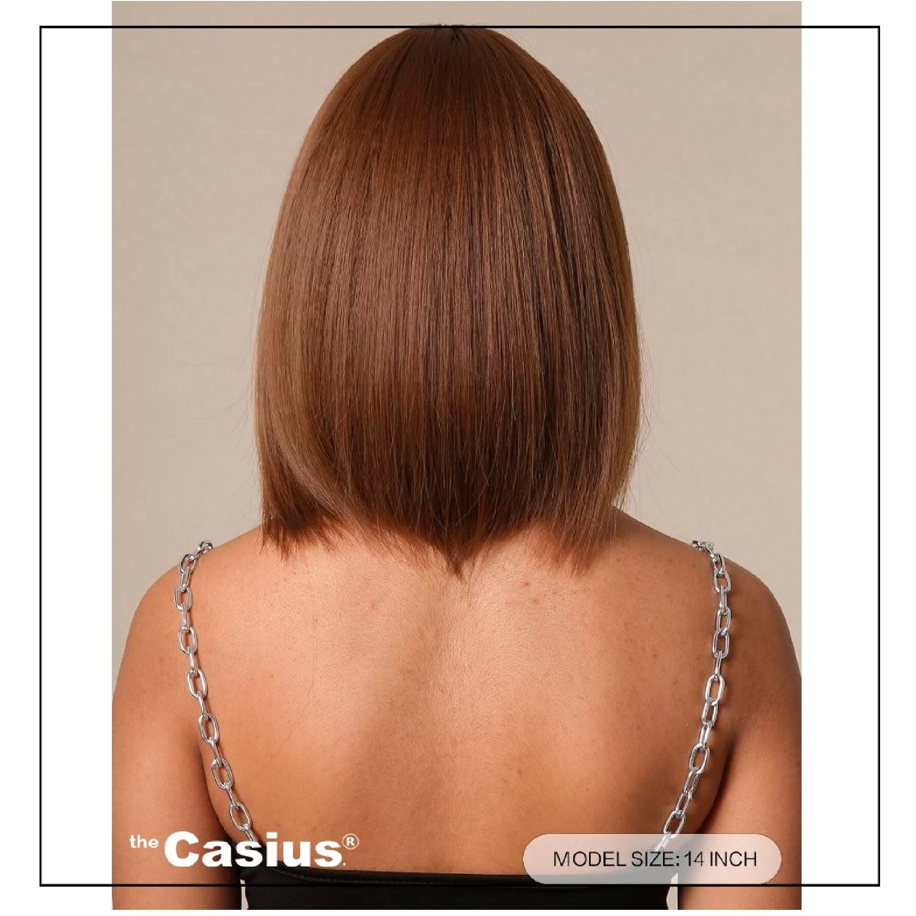 Par brun, lungime long bob