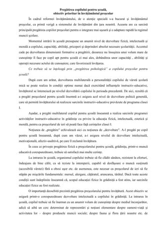 Pregătirea