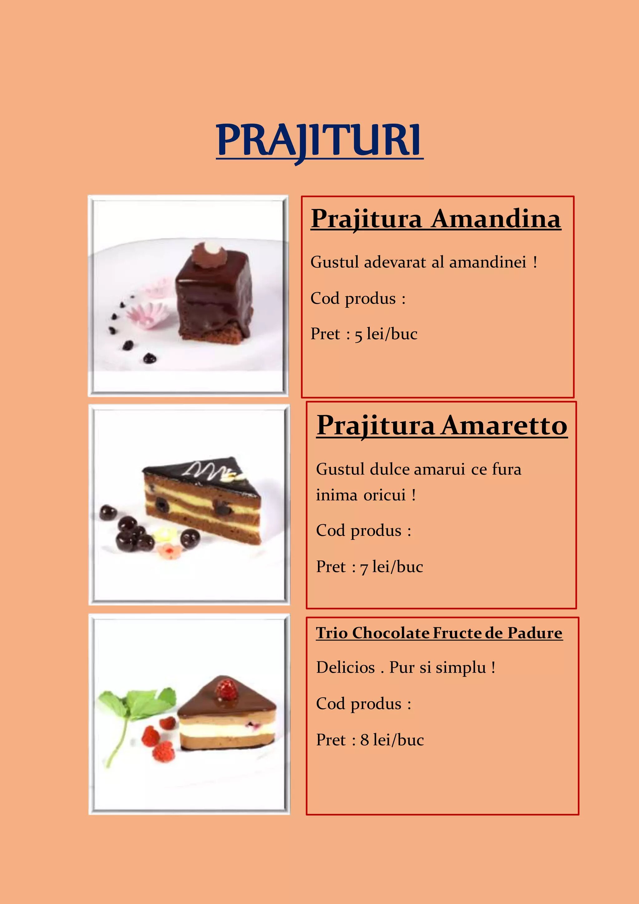 Prețuri variate