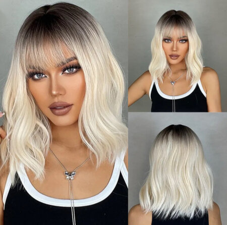 Păr scurt și blond platinat