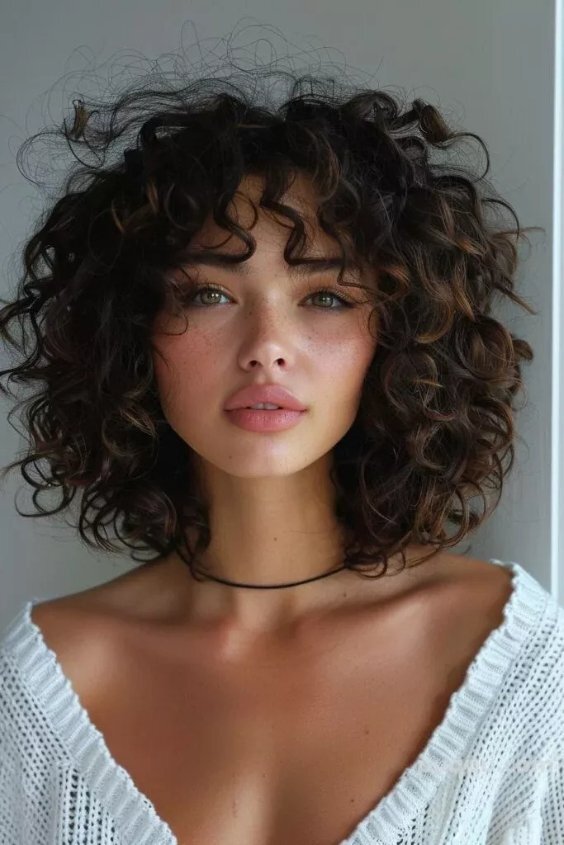 Stiluri trend: "Curly Bang"